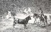 Francisco Goya El celebre Fernando del Toro,barilarguero,obligando a la fiera con su garrocha painting